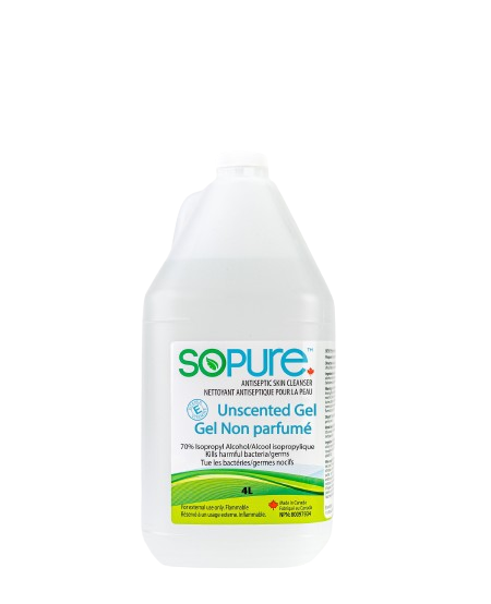 SoPure 4L Unscented Gel Hand Sanitizer - SoPure Products