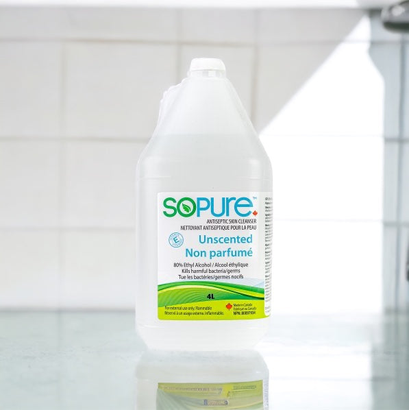 SoPure 4L 80% USP Grade Ethyl Alcohol Sanitizer - SoPure Products