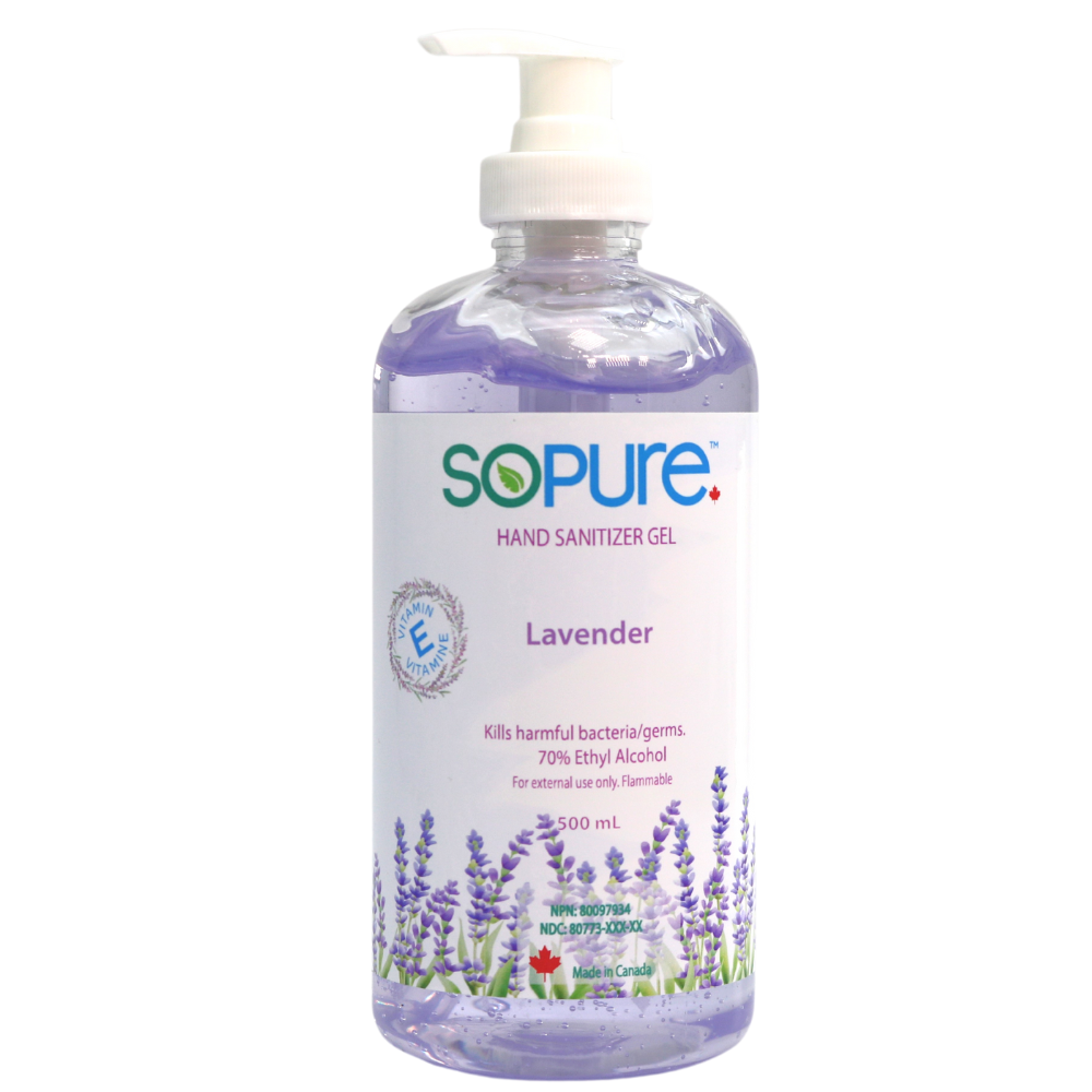 SoPure 1L Lavender Gel Hand Sanitizer - SoPure Products