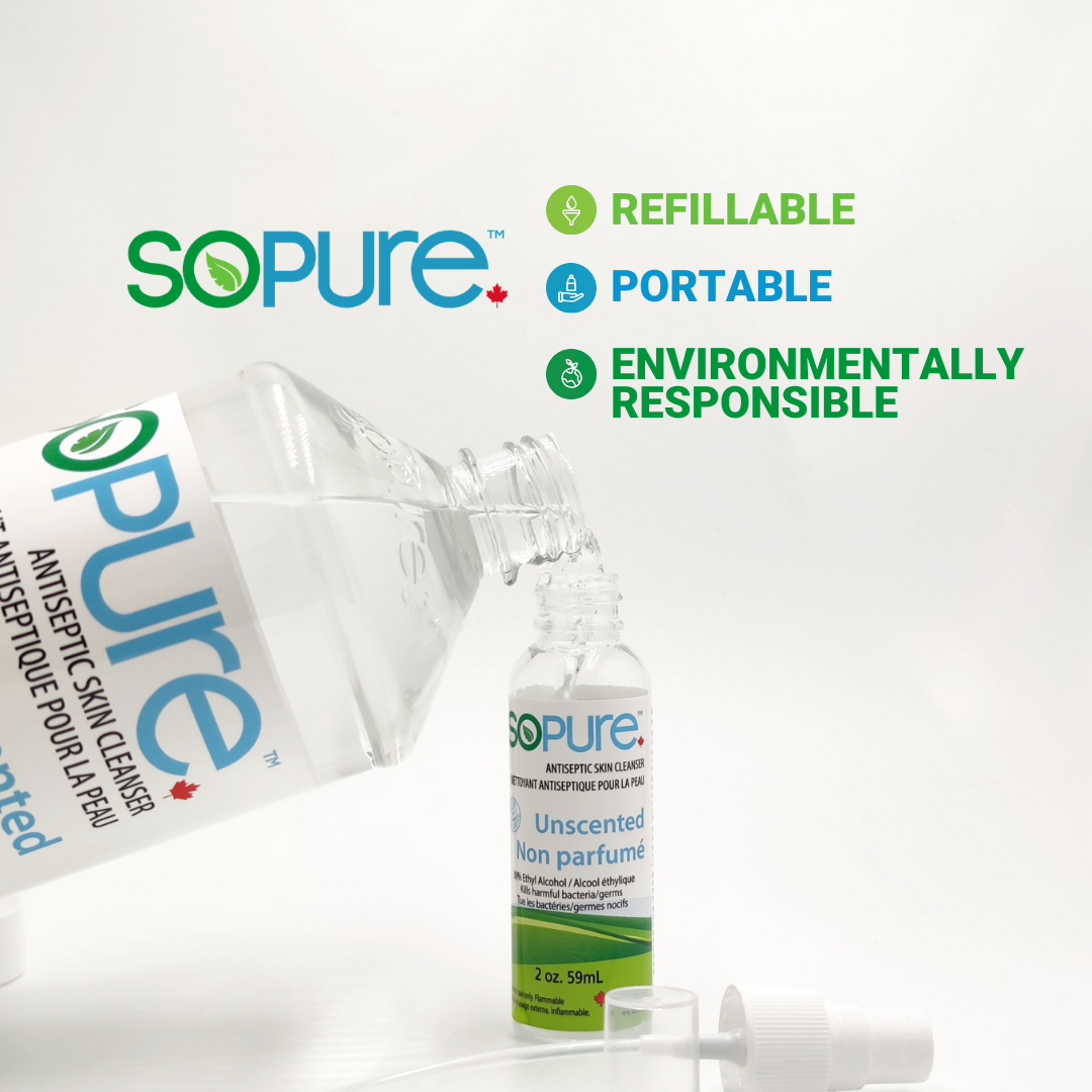 SoPure Spray Hand Sanitizer 80% Alcohol: Effective Protection, Natural Care - SoPure Products
