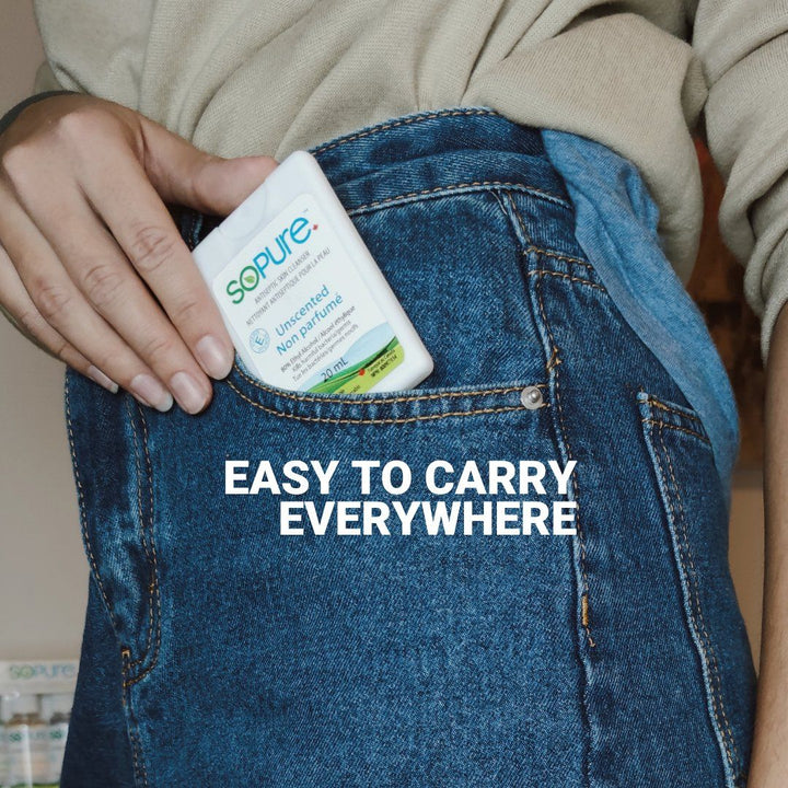 SoPure Pocket Size Spray Sanitizer 20 mL: Compact, Unscented, and Effective - SoPure Products