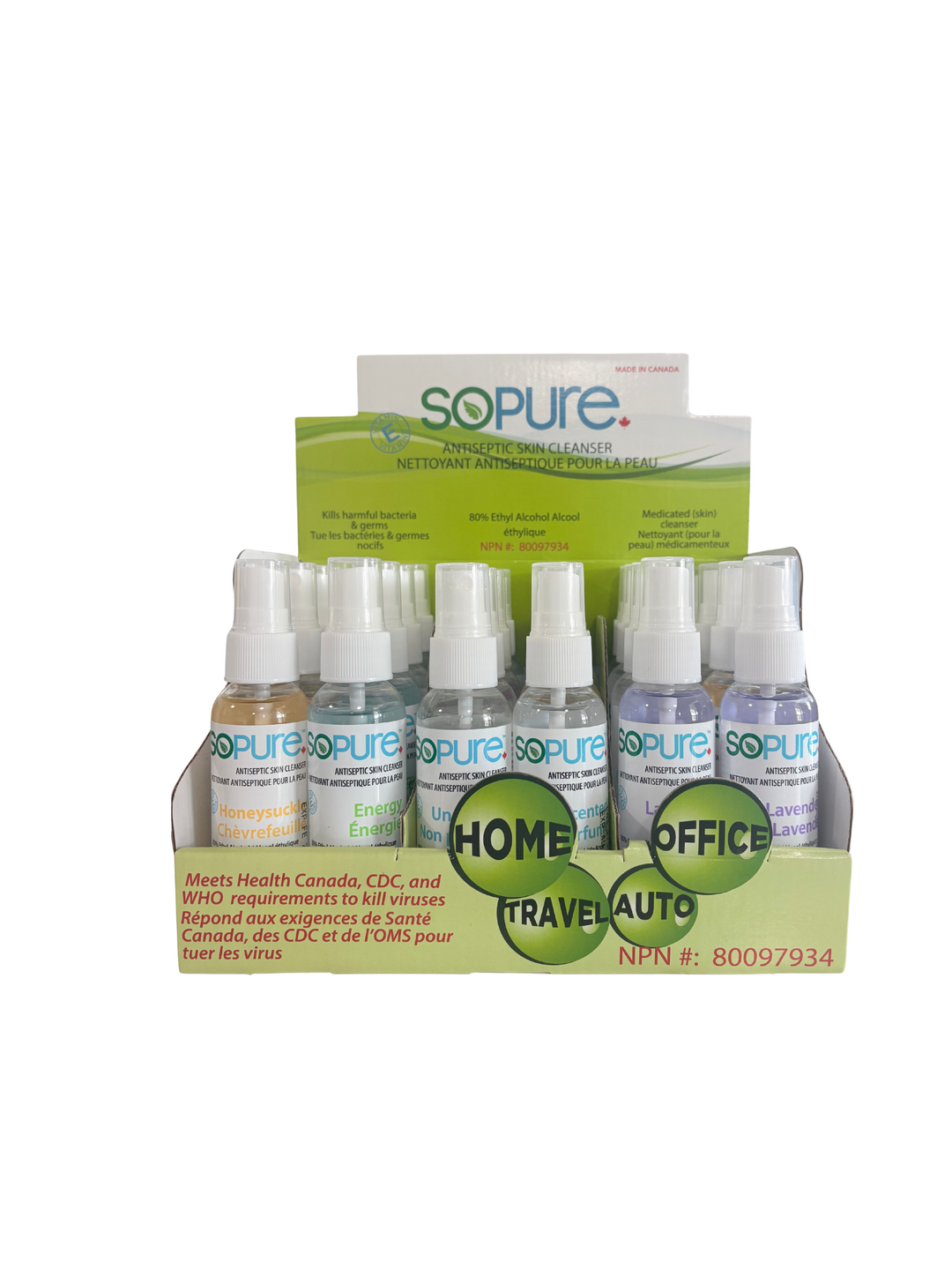 Liquid Hand Sanitizer- Unscented refillable 2oz pack of 24