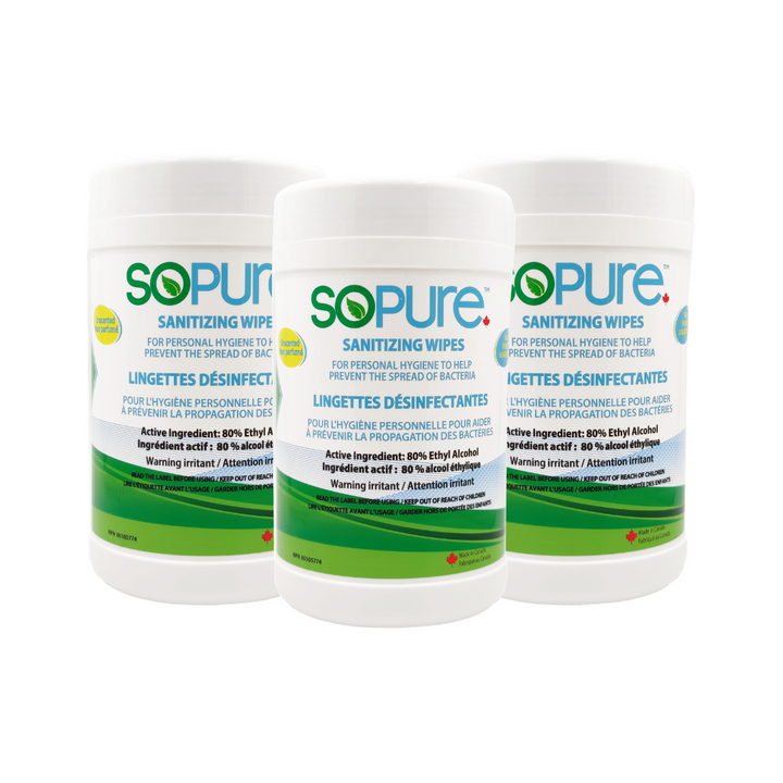 SoPure 80% Wipes, Case of 3 - SoPure Products