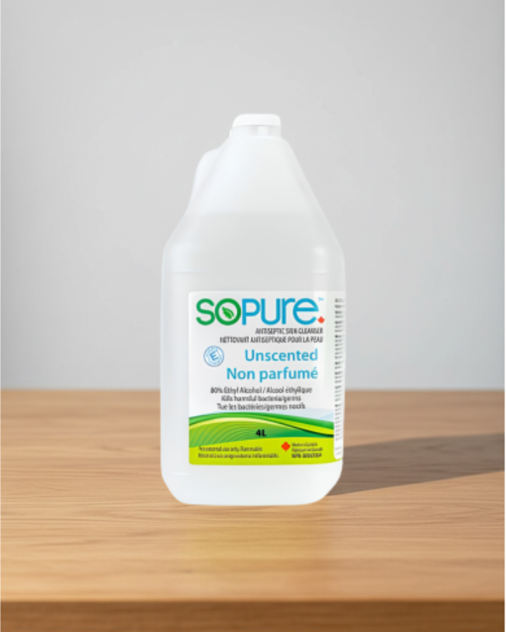 80% Ethyl Alcohol Sanitizer Large Bottle 4L SoPure