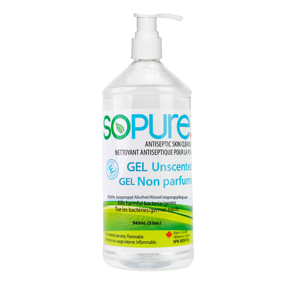 SoPure 1L Unscented Gel Hand Sanitizer - SoPure Products