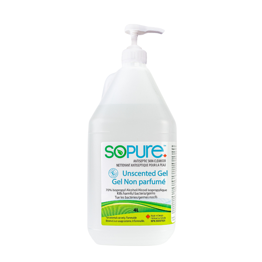 SoPure 4L Unscented Gel Hand Sanitizer - SoPure Products