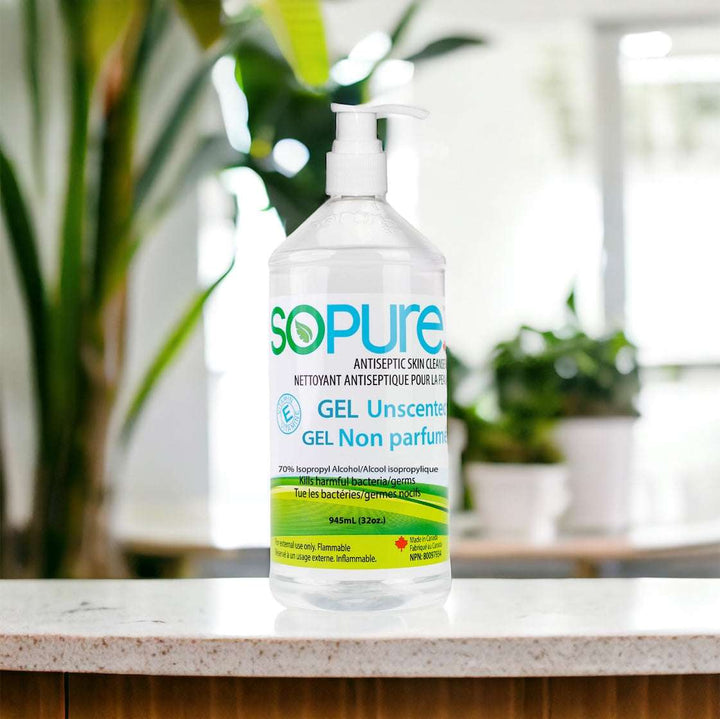 SoPure Unscented Gel Hand Sanitizer 1L- SoPure Products