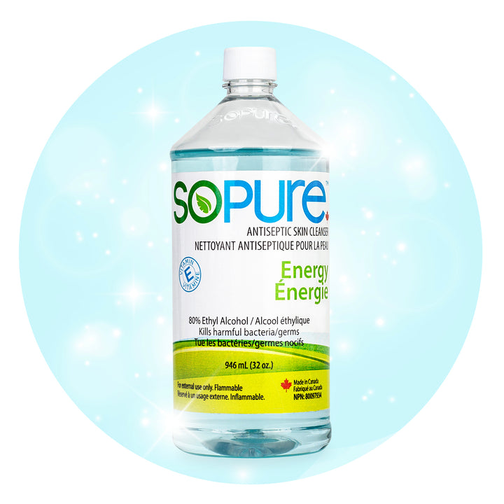SoPure Sanitizer Refill Bottles (945 mL), 80% USP Grade Ethyl Alcohol: Bulk Convenience, Premium Protection - SoPure Products
