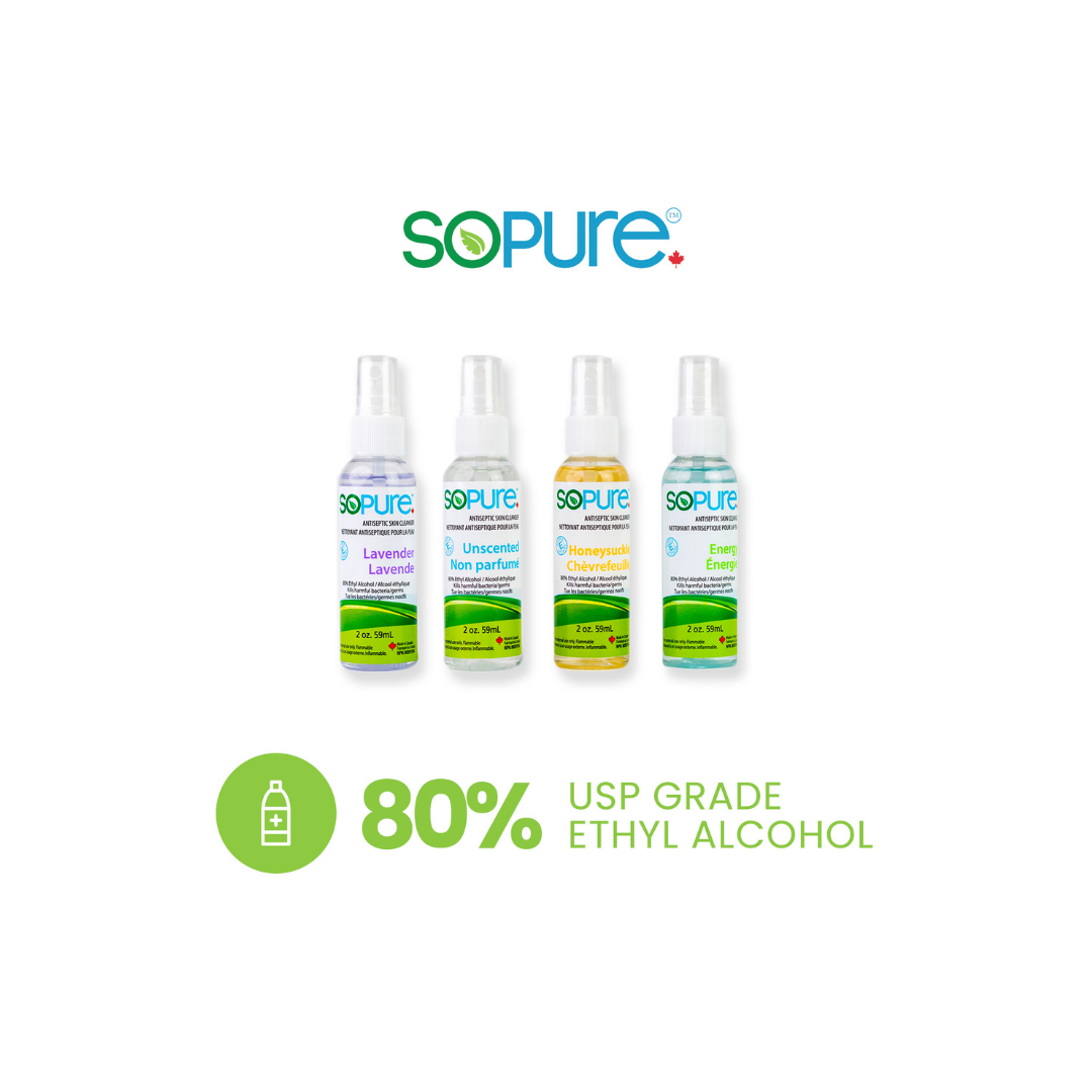 SoPure Spray Hand Sanitizer 80% Alcohol: Effective Protection, Natural Care - SoPure Products