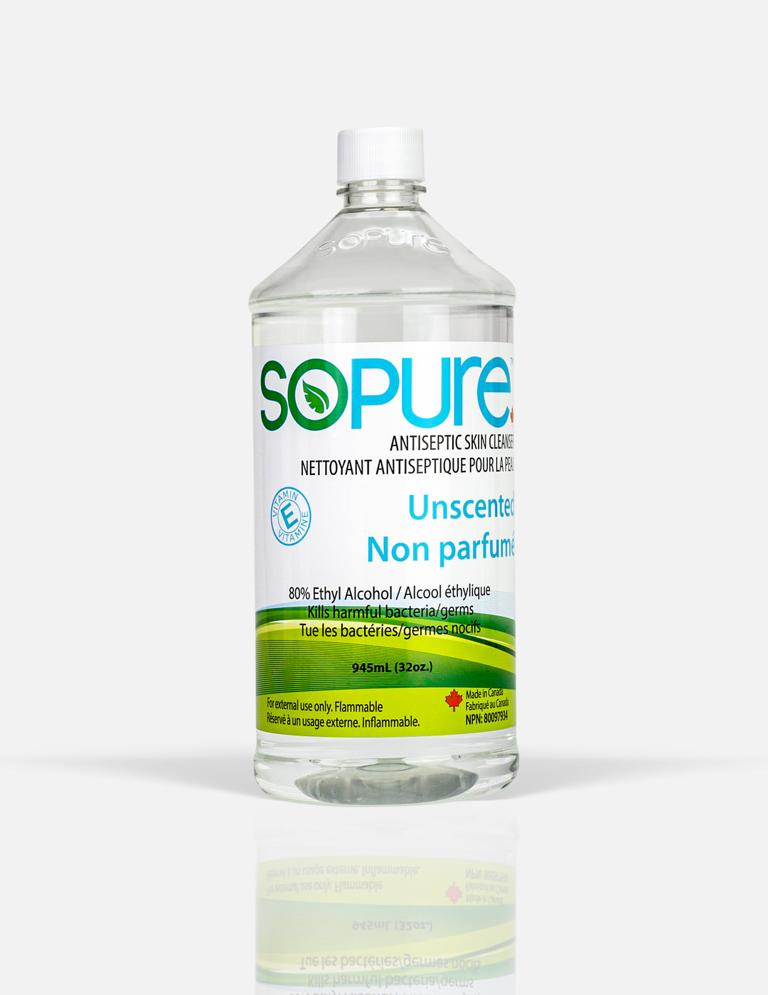 SoPure Sanitizer Refill Bottles 945 mL, 80% USP Grade Ethyl Alcohol: High-Standard Sanitization Meets Skin Care - SoPure Products