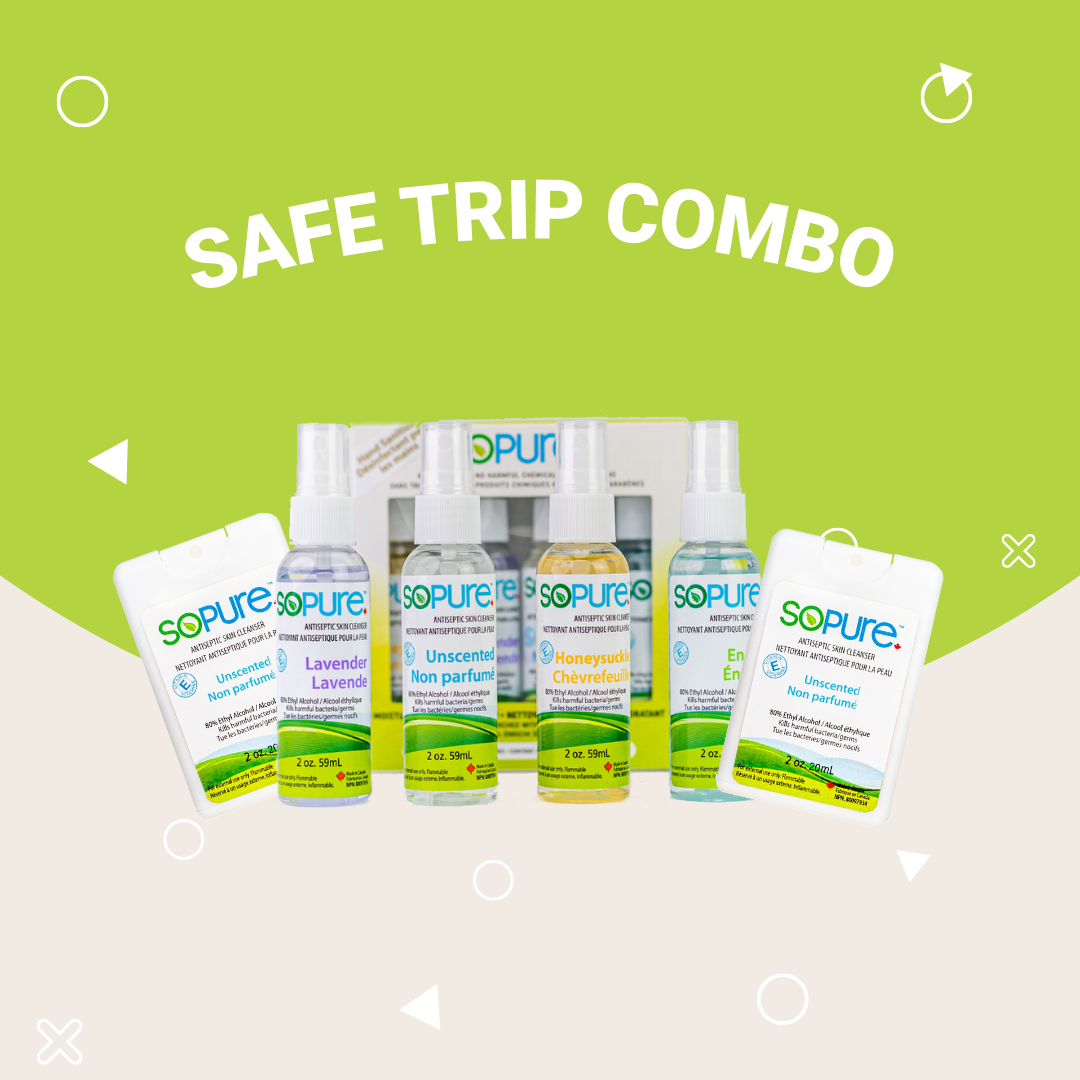 SoPure Safe Trip Combo: Pocket Size Hand Sanitizer - SoPure Products