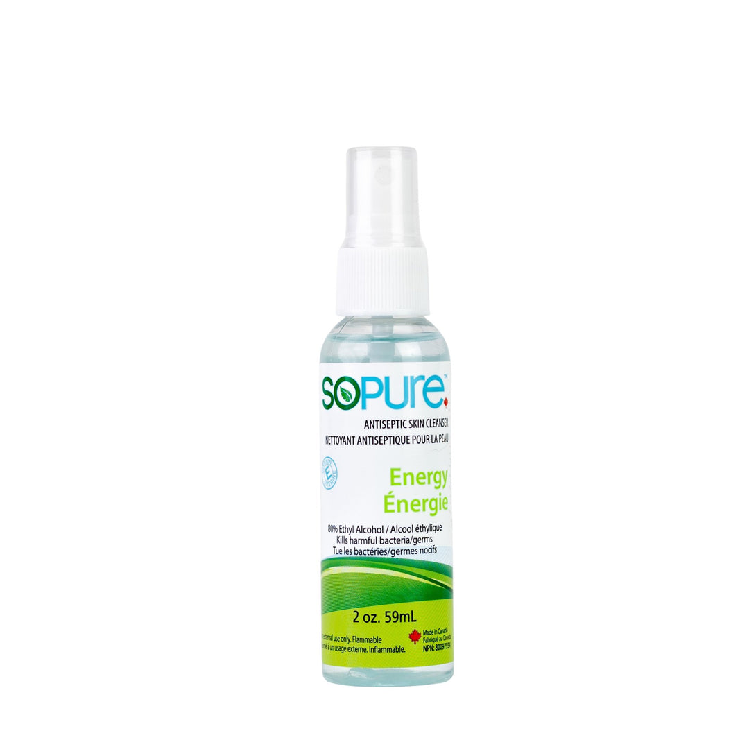 Energy Scented SoPure Spray Hand Sanitizer: Invigorating Protection, Natural Care - SoPure Products