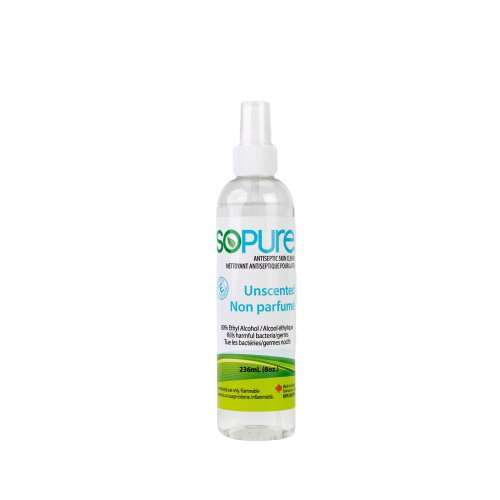 SoPure Sanitizer with 80% Ethyl Alcohol 236mL: Eco-Friendly and Gentle - SoPure Products