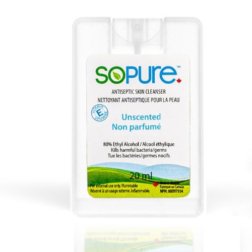 SoPure Pocket Size Spray Sanitizer 20 mL, Case of 20: Compact Protection On-the-Go - SoPure Products